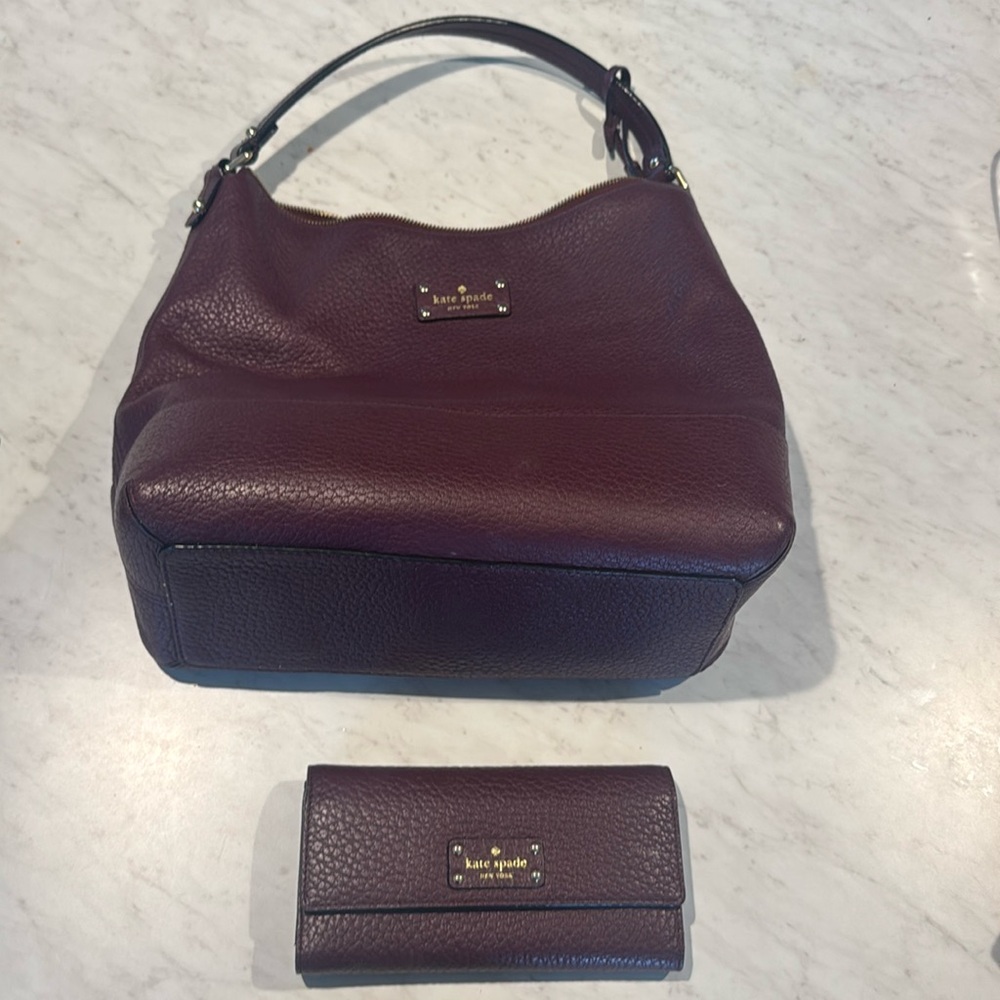Purple Purse with matching wallet
